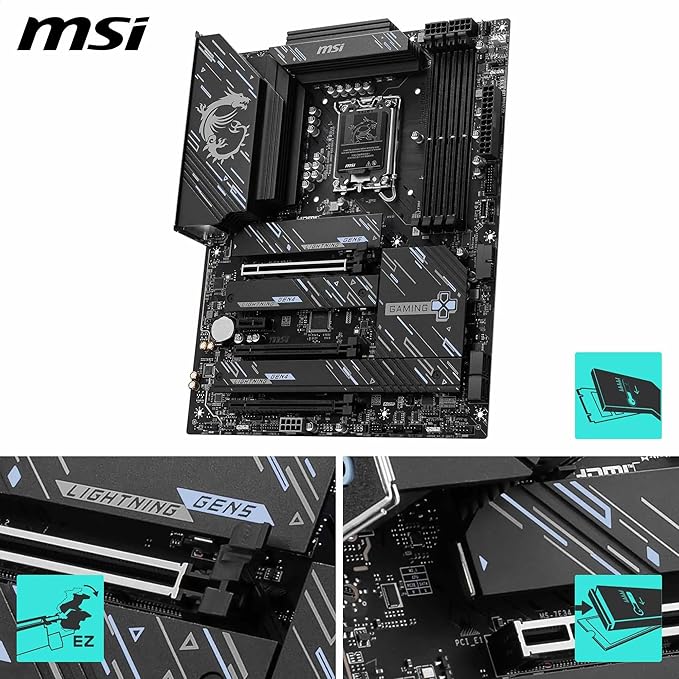 MSI Z890 GAMING PLUS WIFI Motherboard Intel Z890 LGA 1851 (Socket V1) ATX MSI Z890 GAMING PLUS WIFI Motherboard Intel Z890 LGA 1851 (Socket V1) ATX