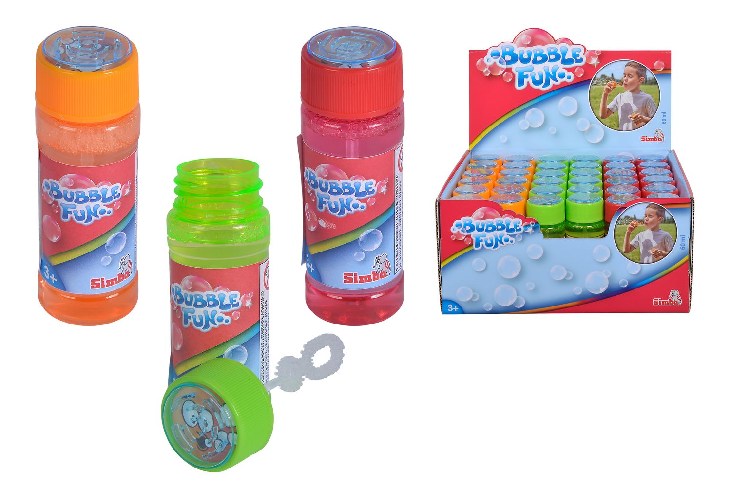BF Seifenblasen Flasche, 60ml, 3-sort.