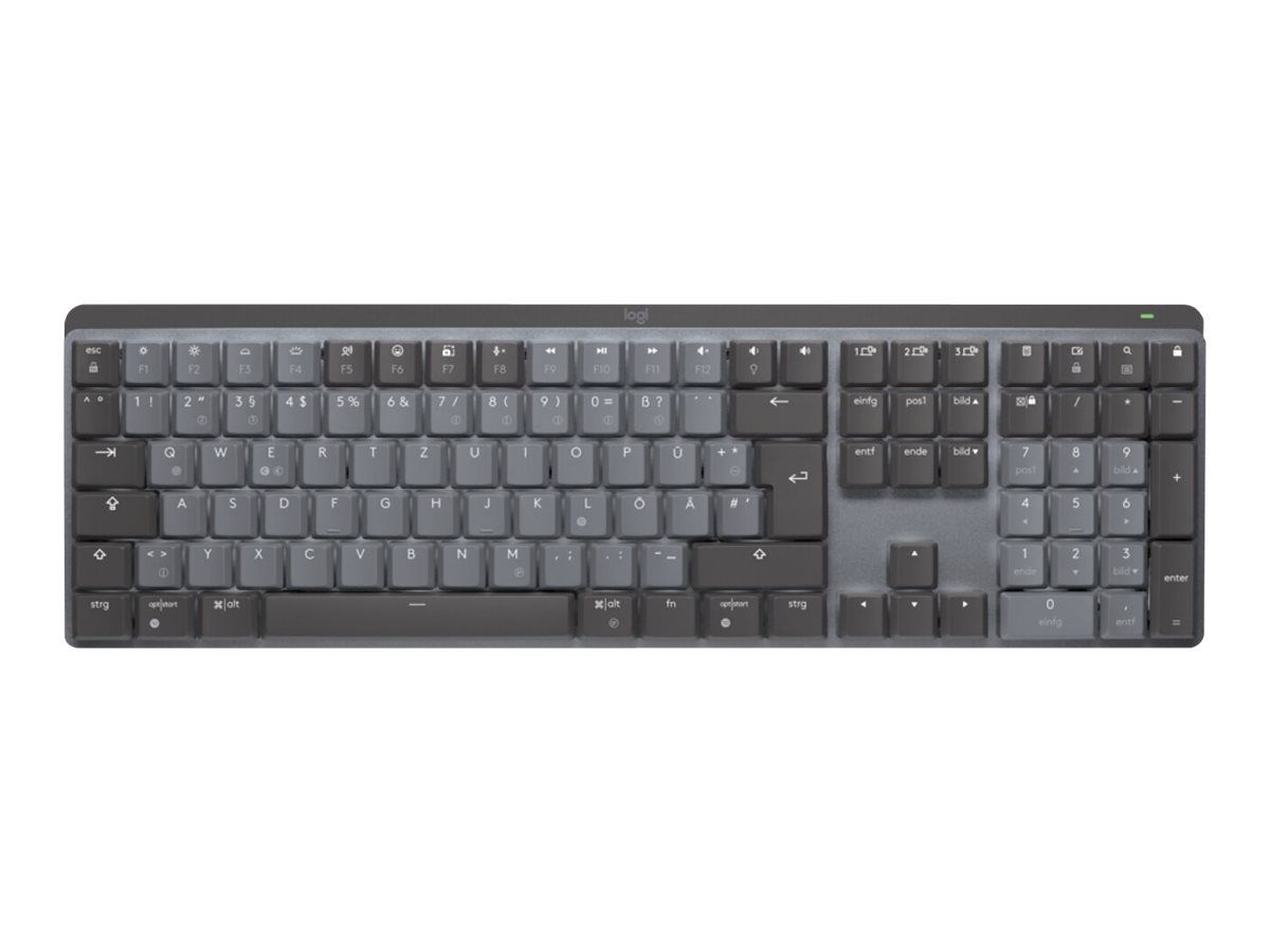 Logitech 920-010748 Tastatur Büro RF Wireless + Bluetooth QWERTZ Deutsch Graphit, Grau