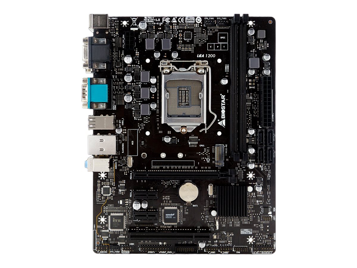 Biostar H410MHG - Motherboard - micro ATX - LGA1200-Sockel - H410 Chipsatz - USB 3.2 Gen 1 - Gigabit LAN - Onboard-Grafik (CPU erforderlich)
