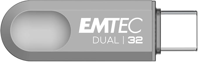 Emtec D280 Dual USB-Stick 32 GB USB Type-A / USB Type-C 3.2 Gen 1 (3.1 Gen 1) Silber