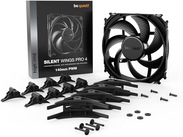 be quiet! SILENT WINGS PRO 4 | 140mm PWM Computergehäuse Ventilator 14 cm Schwarz 1 Stück(e)