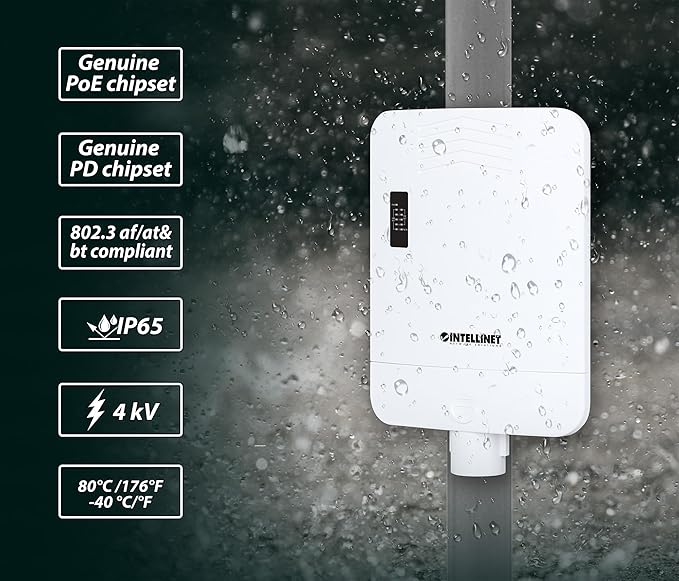 Intellinet Outdoor 5-Port Gig PoE Switch Passthrough - Switch - 5-Port Intellinet Outdoor 5-Port Gig PoE Switch Passthrough - Switch - 5-Port