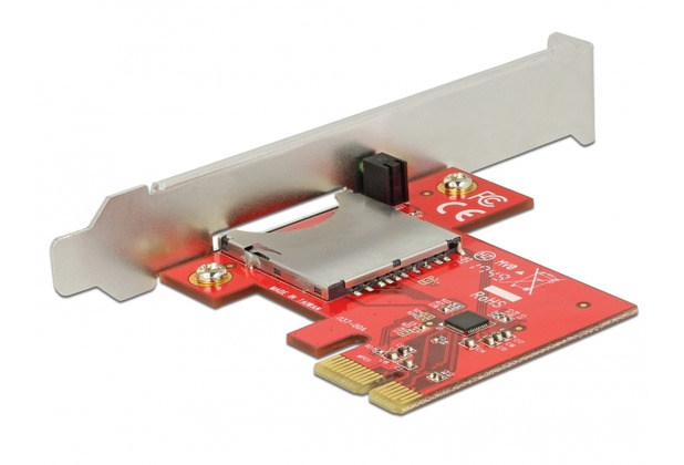 Delock PCI Express card> 1 x external SDXC slot - Kartenleser (SD, miniSD, microSD, miniSDHC, microSDHC, microSDXC, SDHC UHS-I, SDXC UHS-I, miniSDXC)