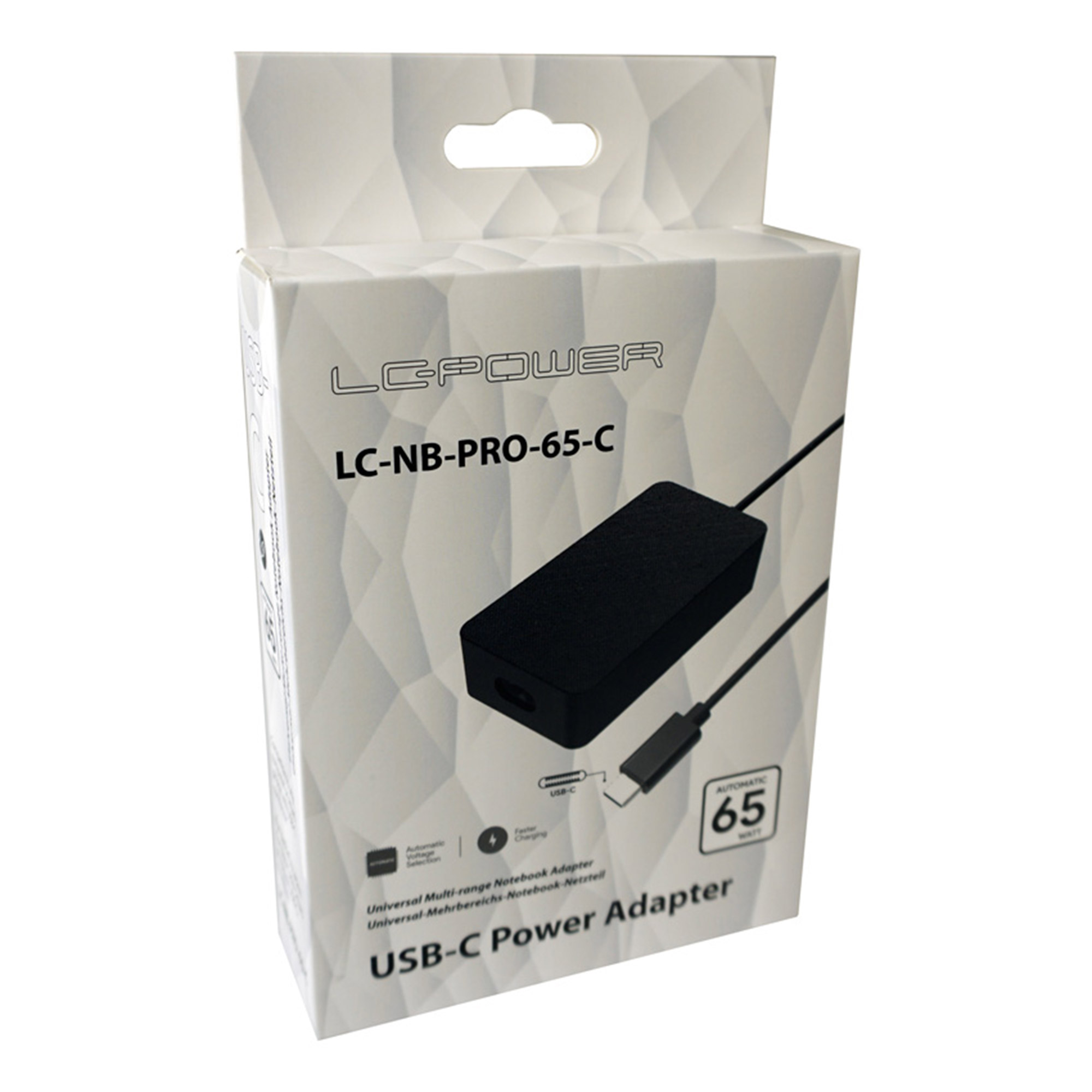 LC-Power LC-NB-PRO-65-C Netzteil & Spannungsumwandler Drinnen 65 W Schwarz