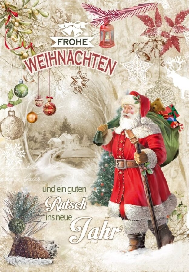 Weihnachtskarten - 100 Stück - 6 Motive