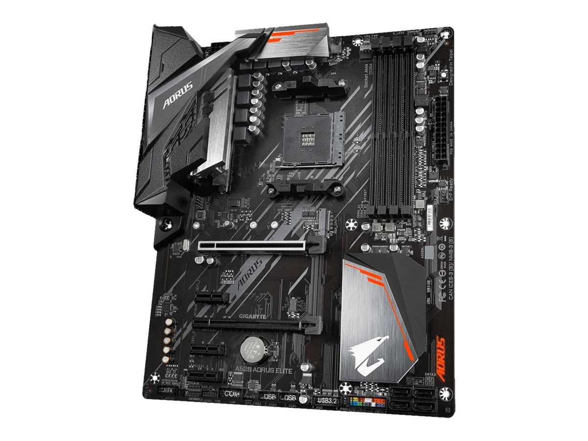 GIGABYTE A520 AORUS ELITE Motherboard - Unterstützt AMD Ryzen 5000 Serie AM4 CPUs, 5+3 Phasen Pure Digital VRM, bis zu 4733MHz DDR4 (OC), PCIe 3.0 x4 M.2, GbE LAN, USB 3.2 Gen2