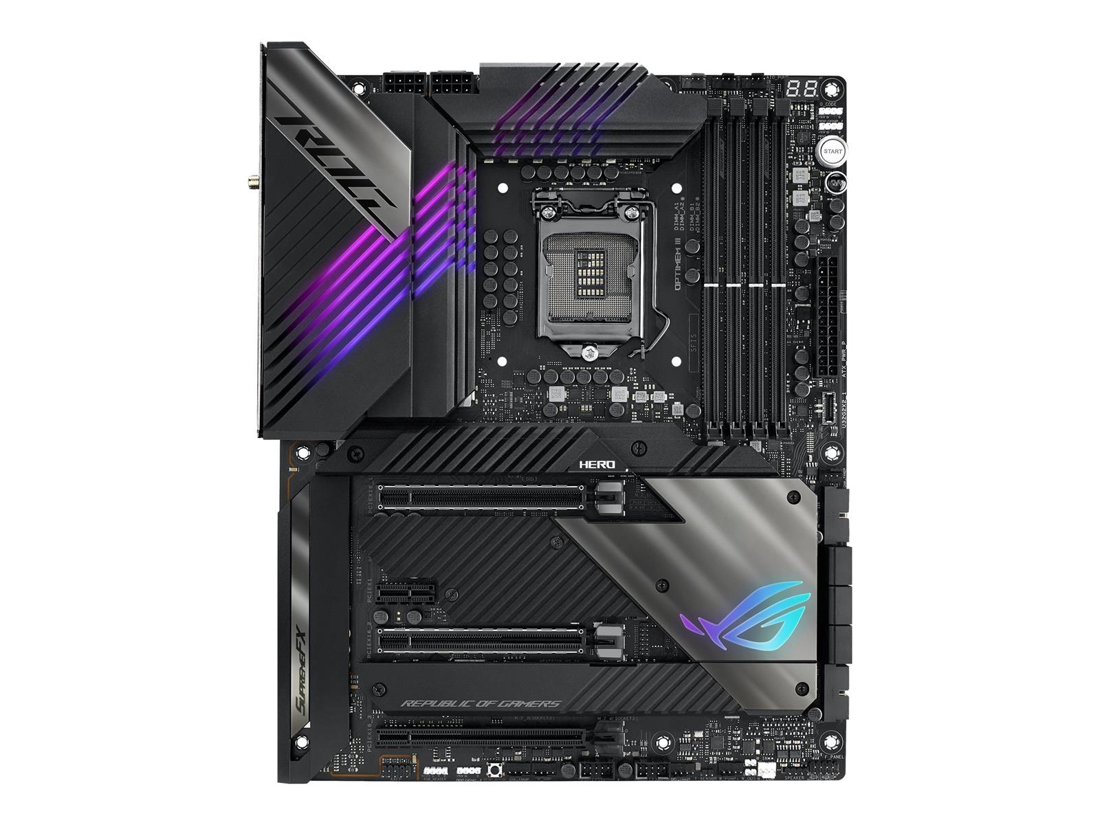 ASUS ROG MAXIMUS XIII HERO - Motherboard - ATX - LGA1200-Sockel - Z590 Chipsatz - USB-C Gen2, USB 3.2 Gen 1, USB 3.2 Gen 2, USB-C Gen 2x2 - Wi-Fi, Bluetooth, 2 x 2.5 Gigabit LAN - Onboard-Grafik (CPU erforderlich)