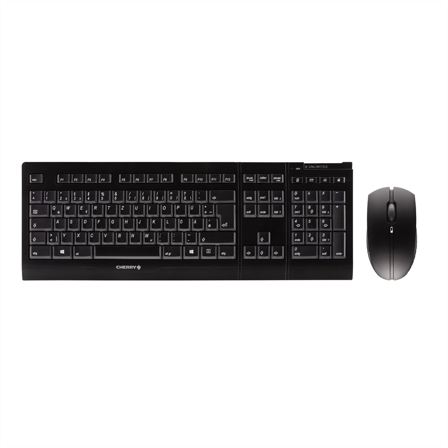 CHERRY B. UNLIMITED 3.0 Kabelloses Desktopset, Schwarz, USB (QWERTZ - DE)