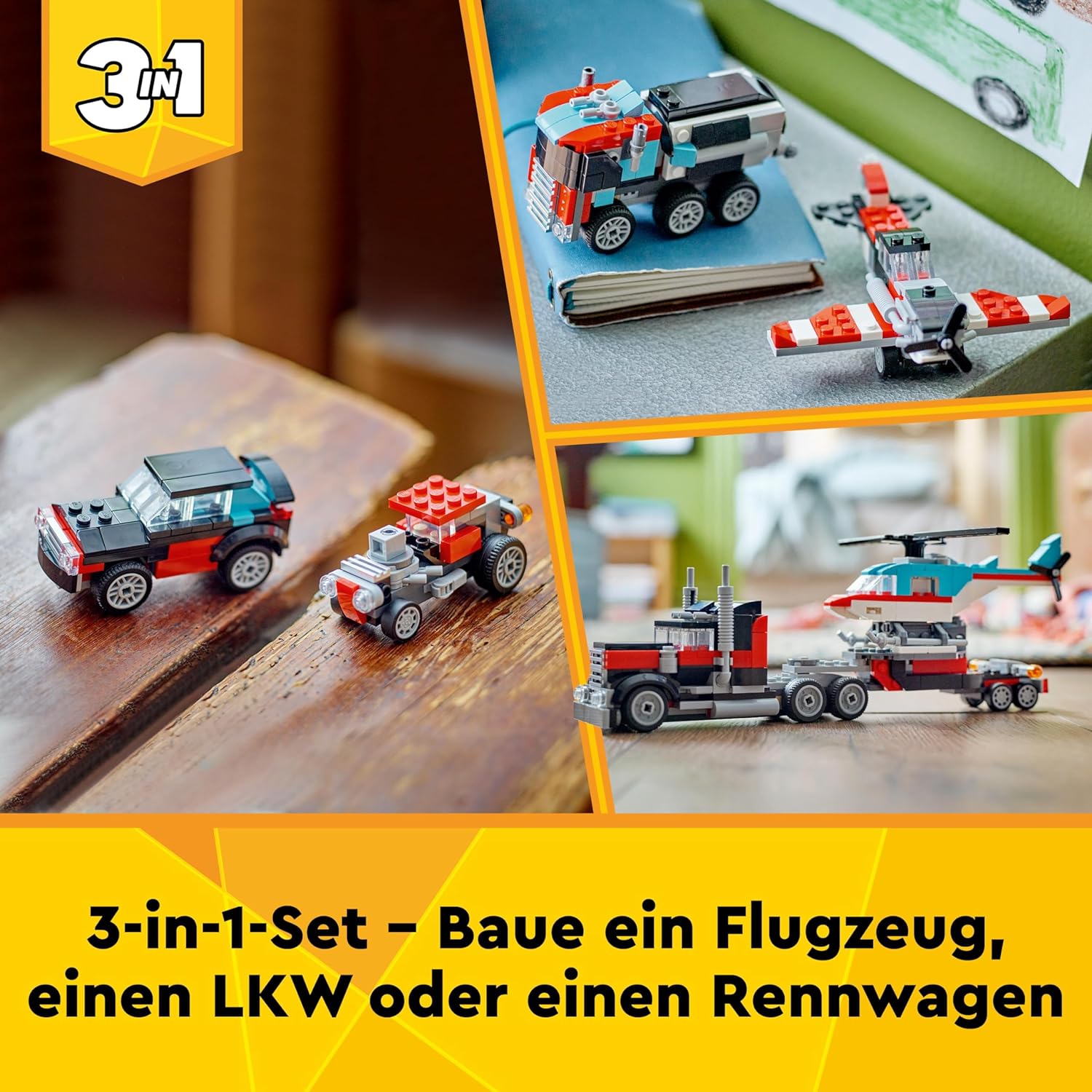 LEGO Creator Tieflader mit Hubschrauber 31146 LEGO Creator Tieflader mit Hubschrauber 31146
