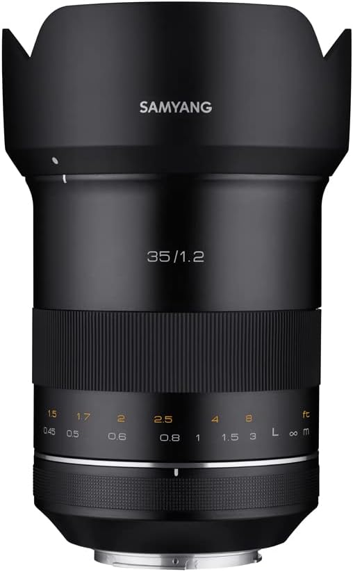 Samyang XP 35mm F1.2 Canon EF - manuelles Weitwinkel Objektiv, 35 mm Festbrennweite für Canon Vollformat & APS-C Kameras mit EF/EF-S Anschluss, für EOS Serie