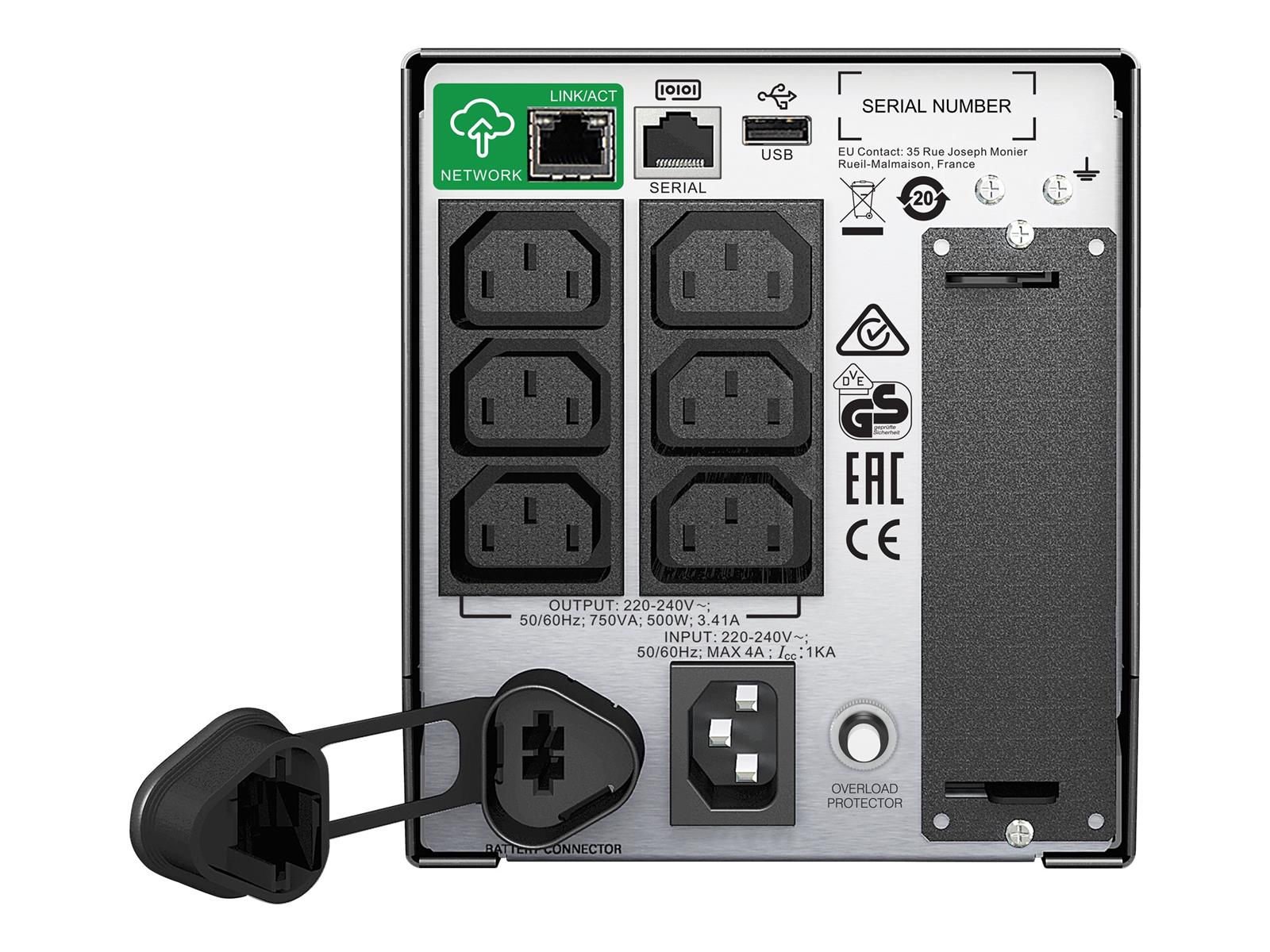 APC Smart-UPS SMT750IC - 6x C13, USB, SmartConnect, 750VA