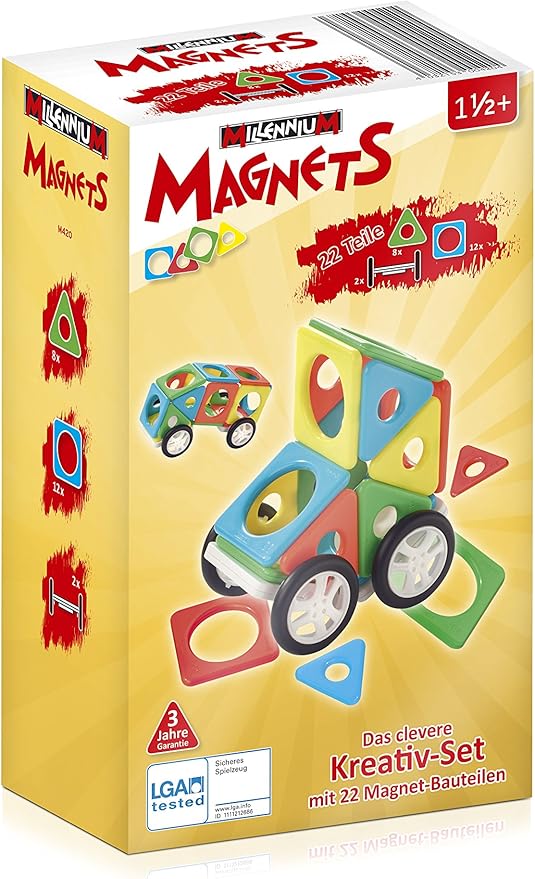 Millennium Magnets Cars 8 Dreiecke 12 Quadrate 2 Räders. Millennium Magnets Cars 8 Dreiecke 12 Quadrate 2 Räders.