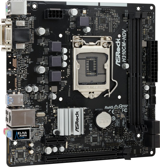 ASRock H310CM-DVS - Motherboard - micro ATX - LGA1151 Socket - H310 Chipsatz - USB 3.1 Gen 1 - Gigabit LAN - Onboard-Grafik (CPU erforderlich) ASRock H310CM-DVS - Motherboard - micro ATX - LGA1151 Socket - H310 Chipsatz - USB 3.1 Gen 1 - Gigabit LAN - Onboard-Grafik (CPU erforderlich)