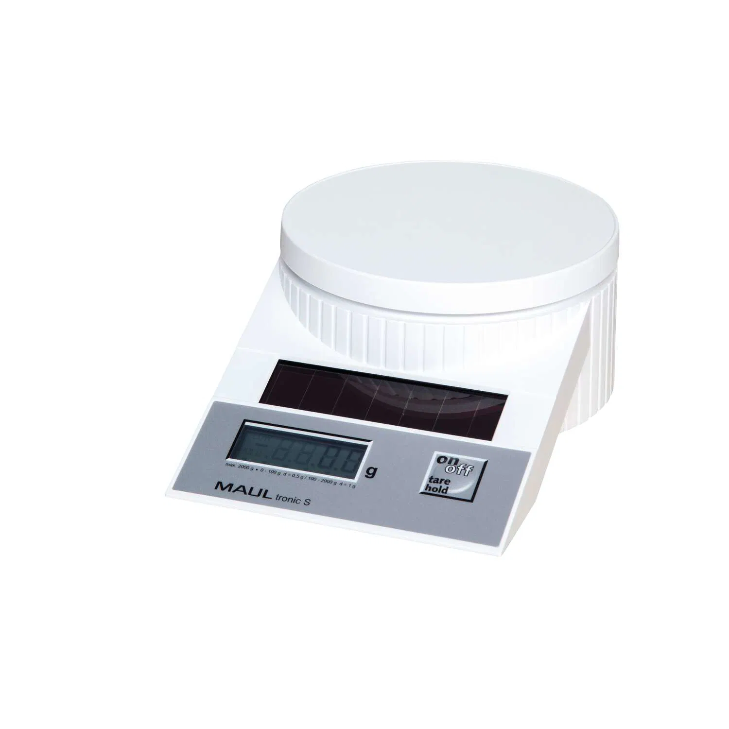 MAUL Solar-Briefwaage MAULtronic S, 2000 g weiß