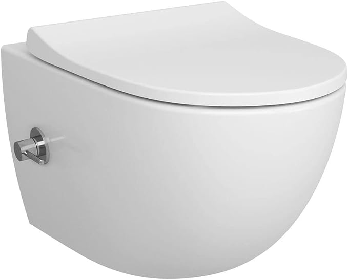 Vitra Sento spülrandlos mit Bidetfunktion - Dusch WC inkl. Armatur und Softclose WC-Sitz, Schallschutz - 7748B003-1684
