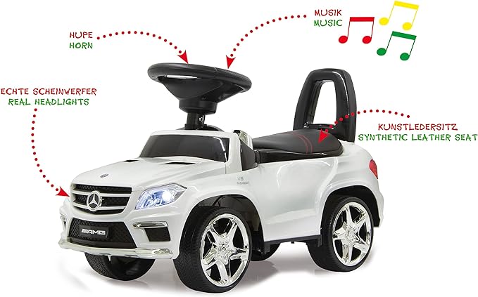 JAMARA Mercedes GL 63 AMG - Drücken - Auto - Junge/Mädchen - 1,5 Jahr(e) - 4 Rad/Räder - Schwarz - Weiß