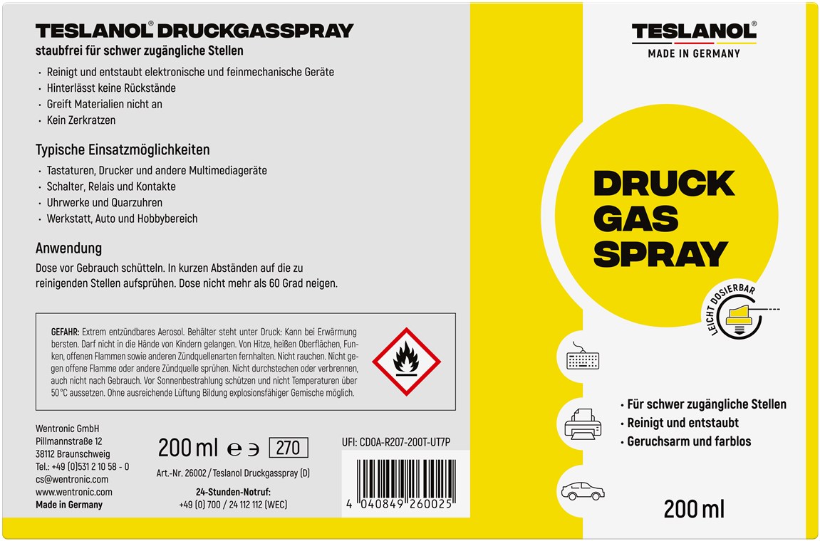 Druckgasspray