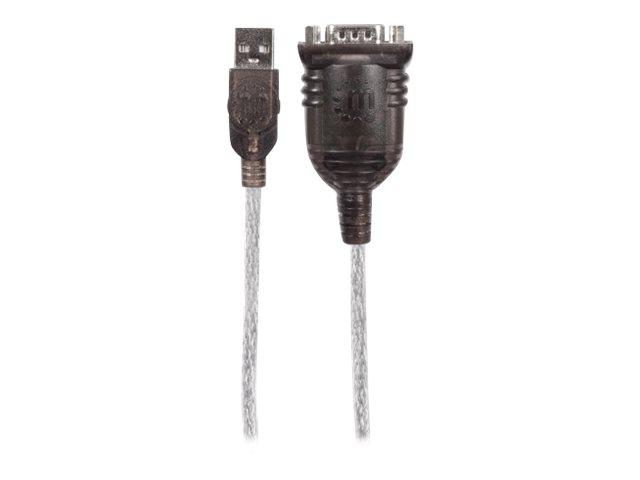 Manhattan USB auf Seriell-Konverter, Zum Anschluss eines seriellen Geräts an einen USB-Port, Prolific PL-2303RA-Chipsatz, 0,45 m, Polybag-Verpackung