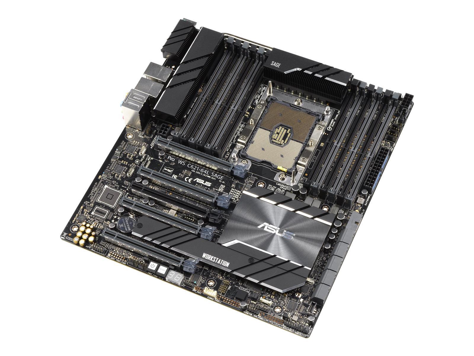 ASUS Pro WS C621-64L SAGE - Motherboard - SSI CEB - Socket P - C621 Chipsatz - USB-C Gen2, USB 3.2 Gen 1, USB 3.2 Gen 2 - 2 x Gigabit LAN - HD Audio (8-Kanal)