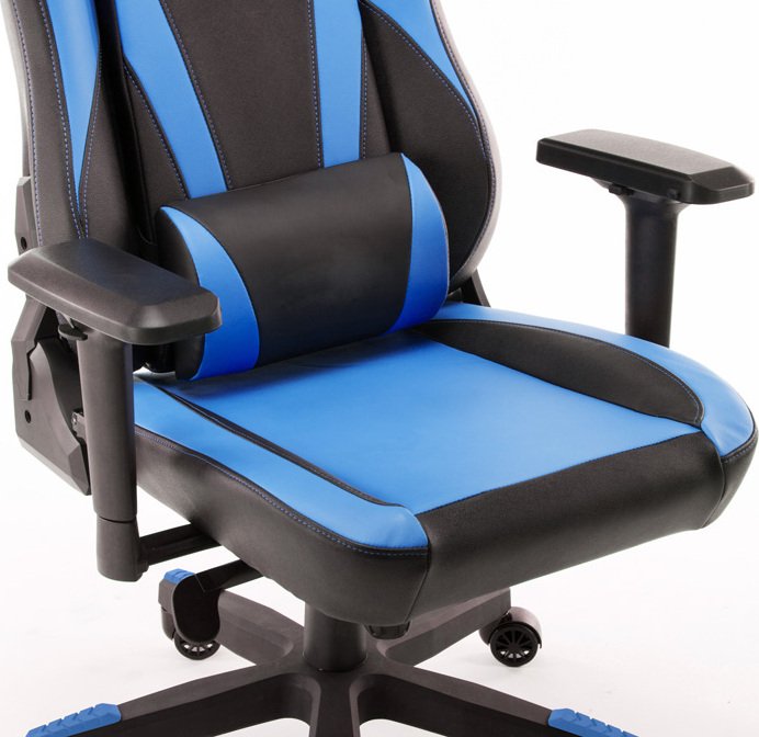 LC-Power LC-GC-701BBL - Gepolsterter Sitz - Gepolsterte Rückenlehne - Schwarz - Blau - Schwarz - Blau - Metall - Kunststoff - Kunstleder - Schaum