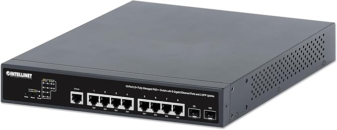 Intellinet 562003 Netzwerk-Switch Managed L2+/L3 Gigabit Ethernet (10/100/1000) Power over Ethernet (PoE) 1U Schwarz