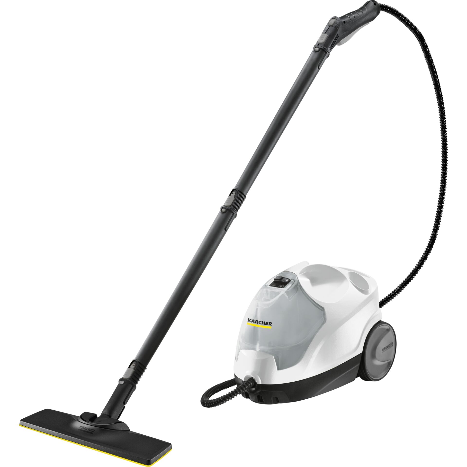 Kärcher Dampfreiniger SC 4 EasyFix, Dampfdruck: 3,5 bar, Aufheizzeit: 4 min., Leistung: 2.000 W, Flächenleistung: 100 m², 2-Tank-System: 0,5 l + 0,8 l, mit Bodenreinigungsset EasyFix, Düsen und Bezüge