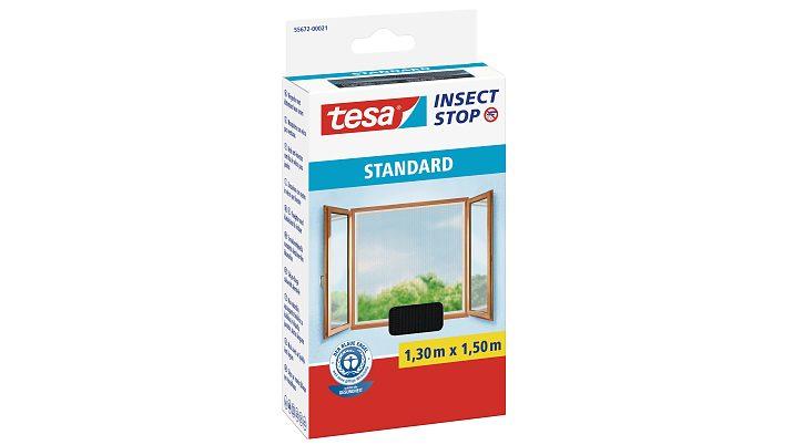 tesa Fliegengitter Standard Klettband 1,3x1,5m anthrazit