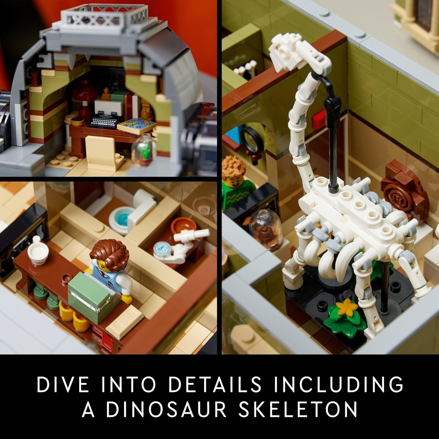 LEGO Icons 10326 Naturkundemuseum Bauset für Erwachsene, Bauen und Ausstellen, Geschenkidee für Liebhaber von Museen, Dinosaurier, Wissenschaft und Geologie, Ergänzung zur Modular Buildings