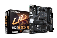 GIGABYTE A520M DS3H V2 Mainboard - Unterstützt AMD Ryzen 5000 Serie AM4 CPUs, bis zu 4733 MHz DDR4 (OC), PCIe 3.0 x16, GbE LAN, USB 3.2 Gen 1 GIGABYTE A520M DS3H V2 Mainboard - Unterstützt AMD Ryzen 5000 Serie AM4 CPUs, bis zu 4733 MHz DDR4 (OC), PCIe 3.0 x16, GbE LAN, USB 3.2 Gen 1