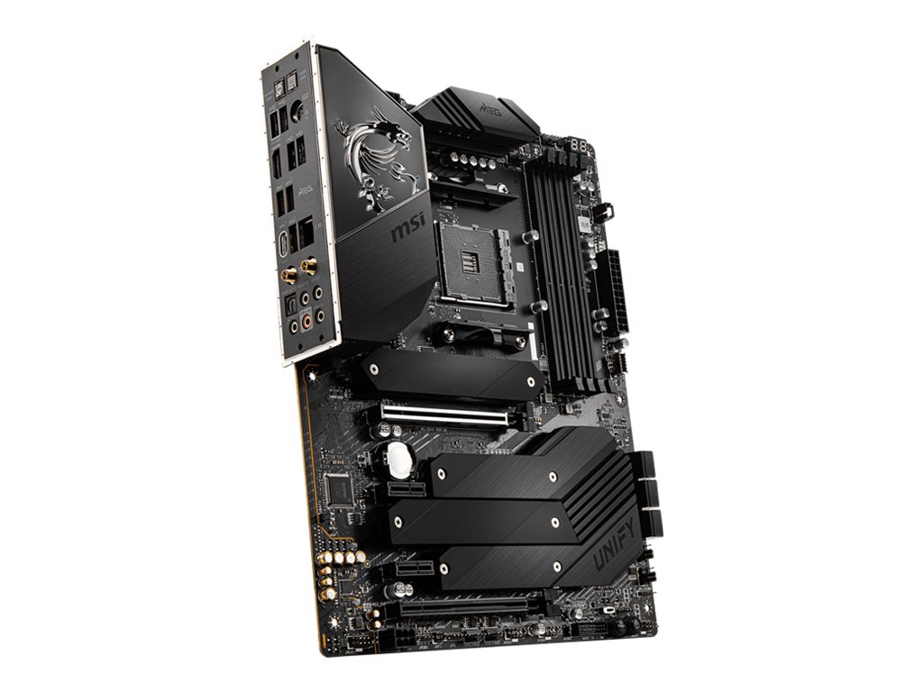 MSI MEG B550 UNIFY-X - Motherboard - ATX - Socket AM4 - AMD B550 Chipsatz - USB-C Gen2, USB 3.2 Gen 1, USB 3.2 Gen 2 - 2.5 Gigabit LAN, Wi-Fi, Bluetooth - Onboard-Grafik (CPU erforderlich) MSI MEG B550 UNIFY-X - Motherboard - ATX - Socket AM4 - AMD B550 Chipsatz - USB-C Gen2, USB 3.2 Gen 1, USB 3.2 Gen 2 - 2.5 Gigabit LAN, Wi-Fi, Bluetooth - Onboard-Grafik (CPU erforderlich)