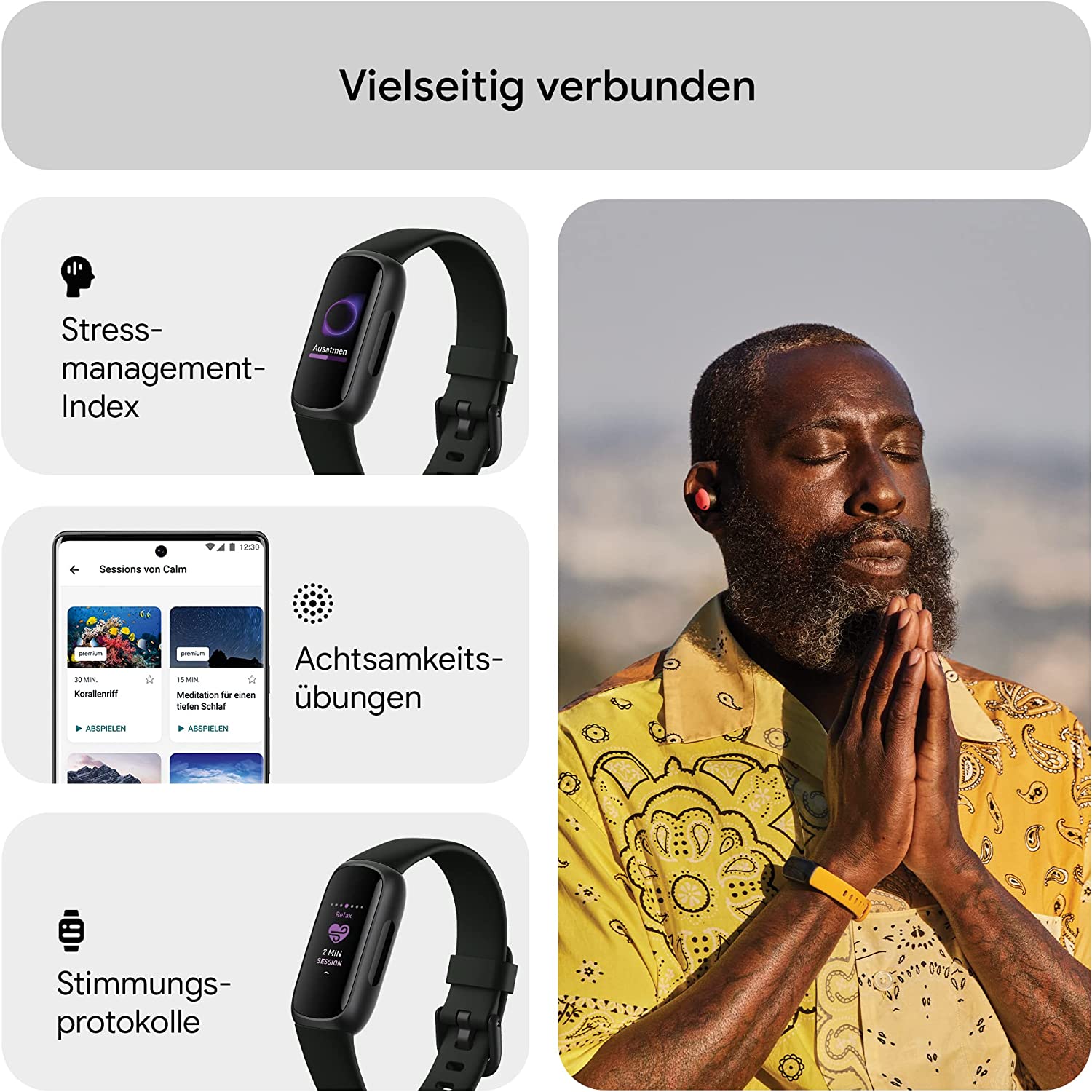 Fitbit Inspire 3 - Schwarz - Aktivitätsmesser mit Band