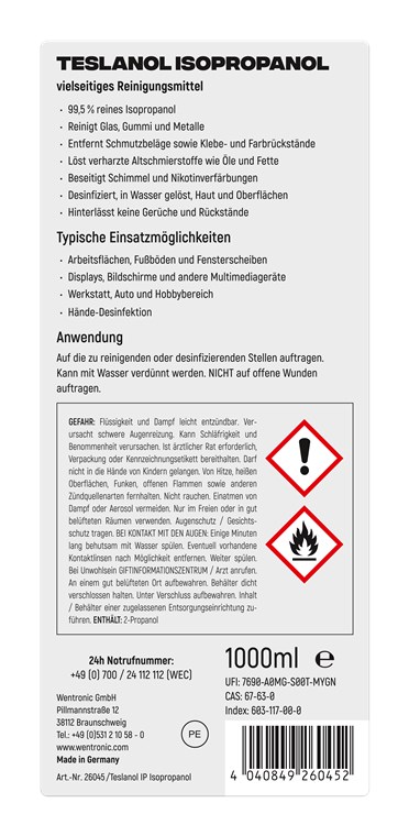 Aktivreiniger (Isopropanol)