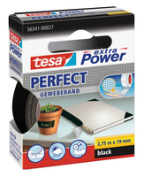 tesa extra Power Perfect Gewebeband 2,75m 19mm schwarz