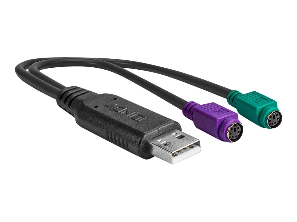 Lindy Tastatur- / Maus-Adapter - USB (M) zu PS/2 (W)
