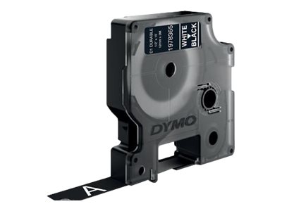 DYMO D1 - Hochleistungsetiketten - Weiß auf Schwarz - 12mm x 3m