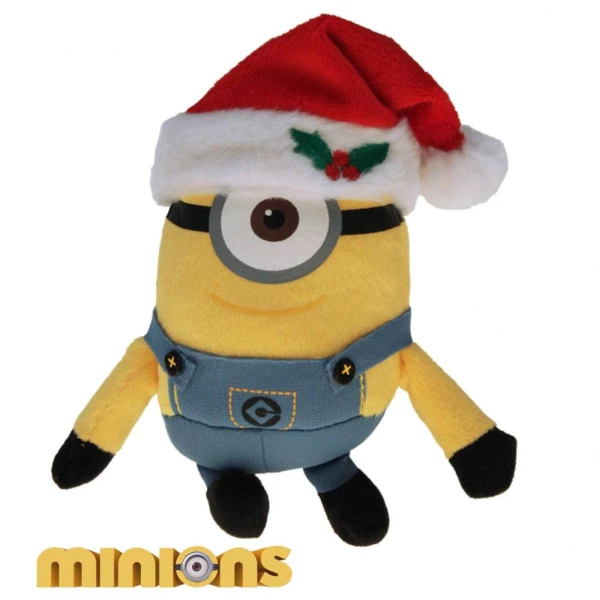 MINIONS - Plüschfiguren Weihnachtsminion X-mas 12-16 cm mit Schlüsselclip