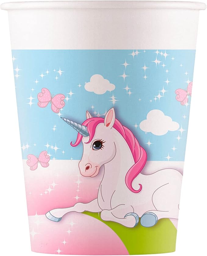 Unicorn - 8 FSC Pappbecher 200ml
