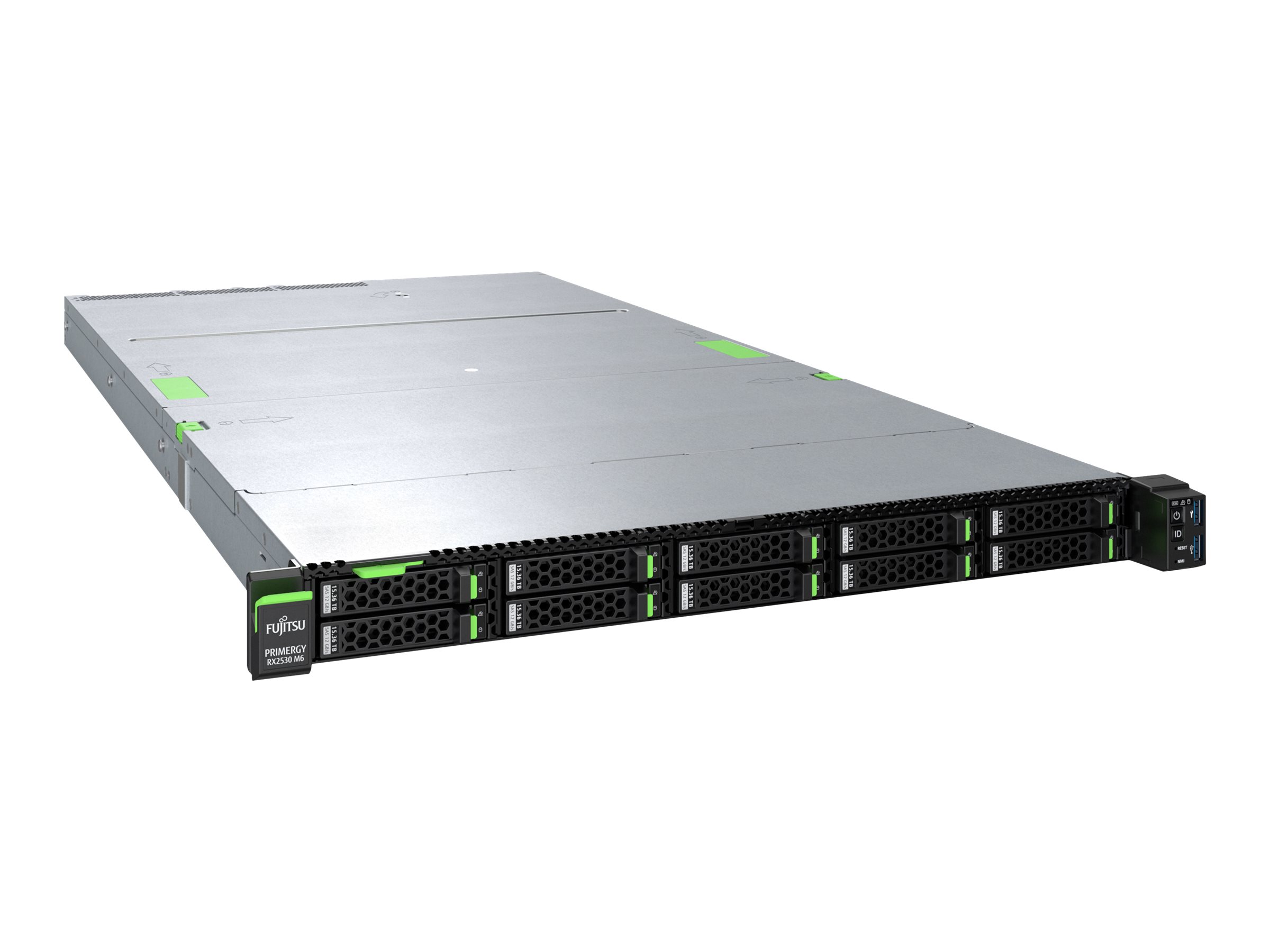 Fujitsu PRIMERGY RX2530 M6 - Server - Rack-Montage - 1U - zweiweg - 1 x Xeon Silver 4314 / 2.4 GHz - RAM 16 GB - SATA - Hot-Swap 6.4 cm (2.5")