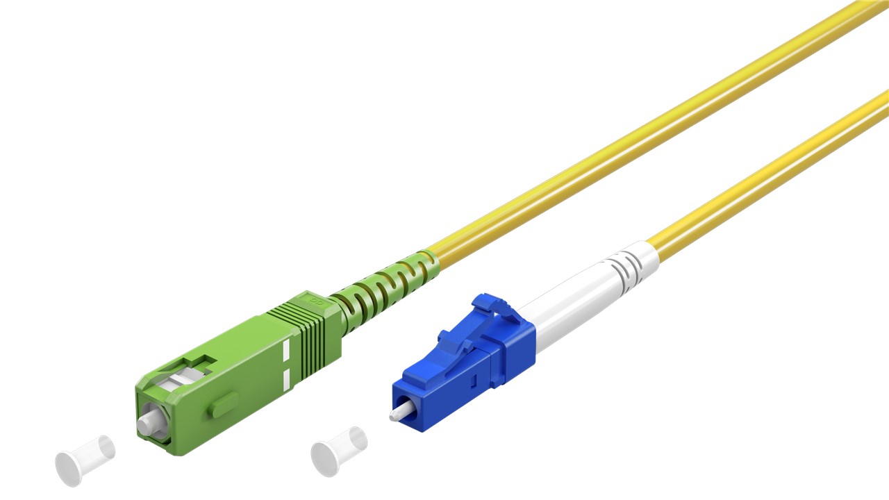 Glasfaserkabel (FTTH), Singlemode (OS2) Yellow, (Simplex), 30 m