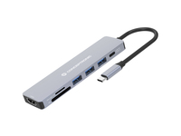 Conceptronic DONN19G 7-in-1 USB 3.2 Gen 1 Dockingstation, HDMI, USB-A 3.0 x 3, SD, TF/MicroSD, 100W USB PD
