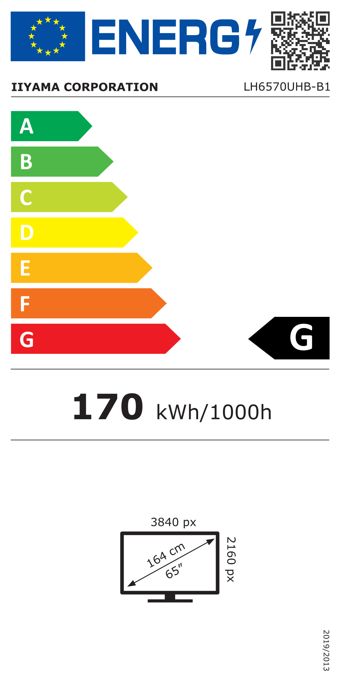 Iiyama ProLite LH6570UHB-B1 - 165 cm (65") Diagonalklasse (164 cm (64.5") Iiyama ProLite LH6570UHB-B1 - 165 cm (65") Diagonalklasse (164 cm (64.5")