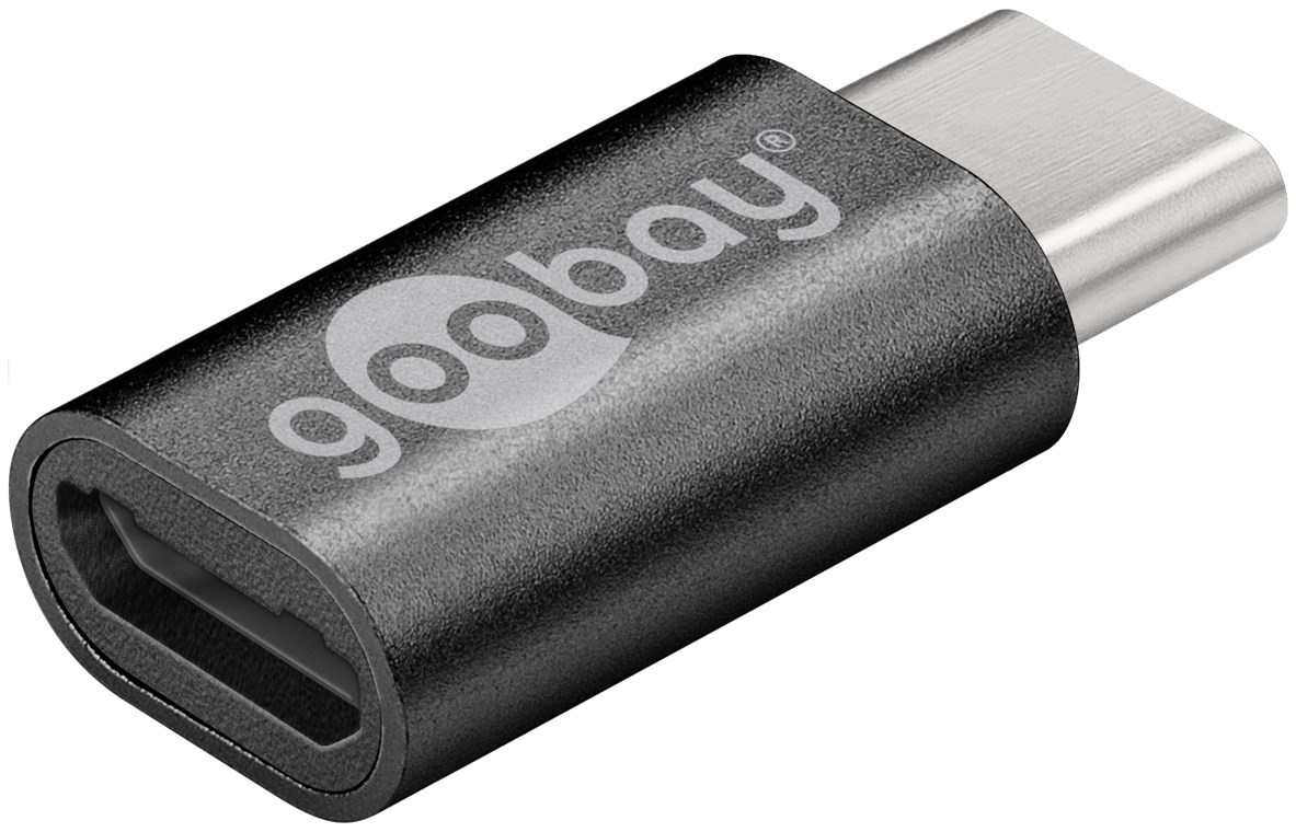 Adapter USB-C™ auf USB 2.0 Micro-B, grau