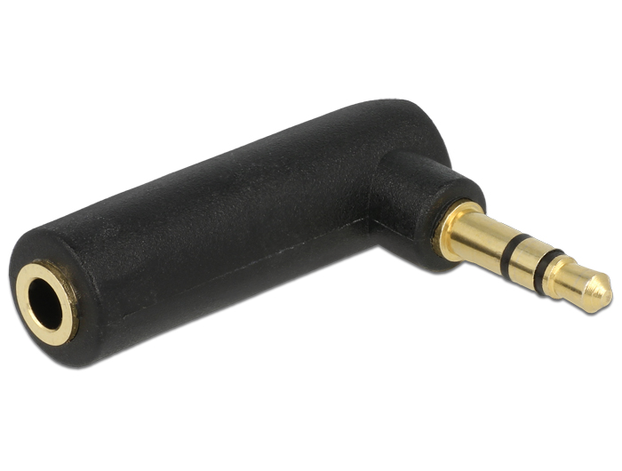 Delock Adapter Audio Klinke 3,5 mm 3 Pin Stecker / Buchse gewinkelt