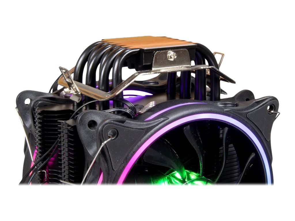 Inter-Tech Argus SU-280 RGB - Prozessor-Luftkühler - (für: LGA1156, AM2, AM2+, LGA1366, AM3, LGA1155, AM3+, FM1, FM2, LGA1150, LGA1151, AM4, LGA1200)