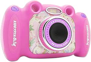 Kiddypix 'Blizz' Kinderkamera mit Webcam-Funktion, gummierte Außenseite, Integrierte Spiele, Pink