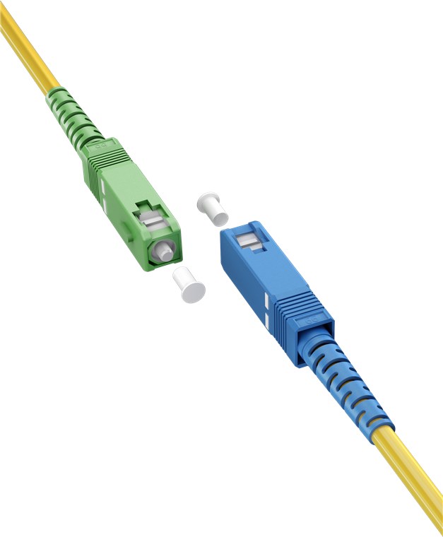 Glasfaserkabel (FTTH), Singlemode (OS2) Yellow, (Simplex), 15 m