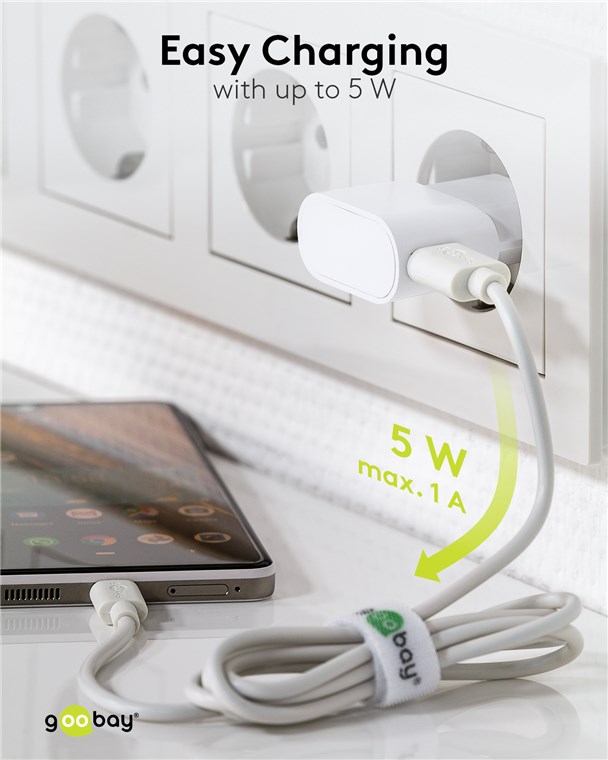 USB-A Ladegerät (5 W) weiß USB-A Ladegerät (5 W) weiß
