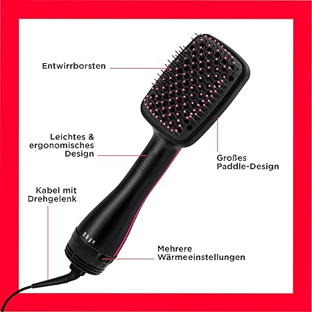 Revlon One-Step Haartrockner-Styler Paddle Brush-RVDR5212E3 Revlon One-Step Haartrockner-Styler Paddle Brush-RVDR5212E3