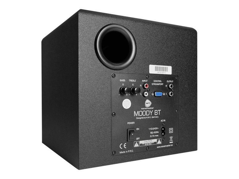 Wavemaster MOODY BT - Lautsprechersystem - 2.1-Kanal - kabellos - Bluetooth - 65 Watt (Gesamt) Wavemaster MOODY BT - Lautsprechersystem - 2.1-Kanal - kabellos - Bluetooth - 65 Watt (Gesamt)